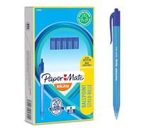Paper-Mate Bolígrafos retráctiles InkJoy 100 RT – Lote de 6, punta mediana, azul