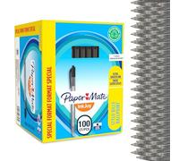 Paper-Mate Bolígrafo retráctil InkJoy 100RT punta media (1,0 mm) negro paquete de 100