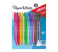 Paper Mate InkJoy 100RT. Bolígrafos retráctiles, punta media, azul, caja de 12 (1951253)
