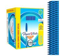Paper-Mate Bolígrafo con capuchón InkJoy 100ST punta mediana 1,0 mm azul caja de 100