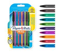 Paper Mate InkJoy 100ST bolígrafos | punta mediana (1,0 mm) | alegres colores surtidos | paquete de 10