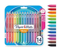 Paper Mate bolígrafo de gel InkJoy punta media (0,7 mm) colores variados paquete de 14