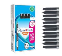 Paper Mate InkJoy bolígrafo de gel | punta media (0,7mm) | negro | caja de 12