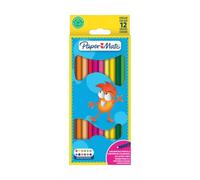 Paper Mate - Lápices de colores preafilados 12 unidades para dibujo y manualidades escolares, ideal para niños y adultos, sin necesidad de afilar