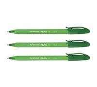 Papel: Mate - Lote de 6 bolígrafos InkJoy 100 triangulares con tapa de punta media, color verde
