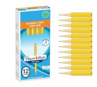 Paper-Mate portaminas Non-Stop 0,7 mm HB (n.º 2) cuerpo amarillo caja de 12