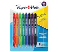 Paper Mate Profile Mech - Juego de portaminas, mina de 0.7 mm #2, ideal para el hogar, la escuela, la oficina, varios colores de barril (8 unidades)