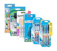 Paper Mate y Sharpie Juego de bolígrafos | Suministros de papelería | Bolígrafosresaltadoresportaminas y cinta correctora | Perfecto para la escuela y la oficina | 26 cuenta