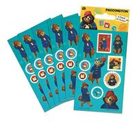 Paper Projects Paddington Bear - Paquete de calcomanías para bolsa de fiesta de película (6 hojas) | Producto oficial | Perfecto como bolsa de fiesta o relleno de calcetines, azul, 12,5 cm x 7,5 cm