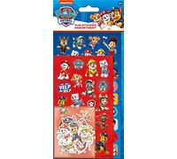 Paper Projects Paw Patrol - Paquete de pegatinas surtidas, incluye 3 tipos de pegatinas, perfecto para decoración y álbumes de recortes, color azul y rojo, 24,5 x 11 cm