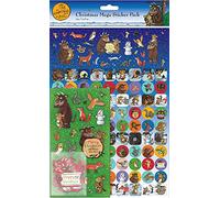 Paper Projects The Gruffalo's Child - Paquete de calcomanías navideñas para niños | Tres tipos de calcomanías (alrededor de 150 en total) | Reutilizables en superficies no porosas, azul, 29,7 cm x 21