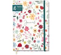 paper&you® JournalA5 dotted - Cuaderno con puntos "Flor salvaje"