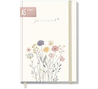 paper&you® JournalA5 dotted - Cuaderno con puntos "Flower Joy"