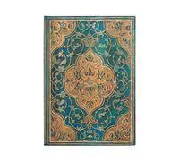 Paperblanks Agenda 13 Meses 2025, Crónicas Turquesas, Midi, Apaisado, Cierre con Banda Elástica