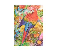 Paperblanks Agenda 18 Meses 2025, Jardín Tropical, Midi, Apaisado, Cierre con Banda Elástica