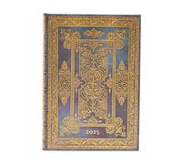 Paperblanks Agenda diaria de 12 meses 2025, azul lujoso, diario - Midi (180 mm x 125 mm), italiano