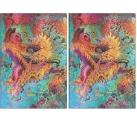 Paperblanks Agendas de 12 Meses Flexis de Tapa Blanda 2024 Dragón Cromático | Apaisado | Midi (125 × 175 mm) (Paquete de 2)