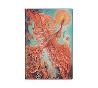 Paperblanks Agendas de 12 Meses Flexis de Tapa Blanda 2024 Pájaro de Fuego | Apaisado | Mini (95 × 140 mm)