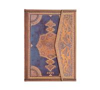 Paperblanks Agende 12 Mesi 2025 | Indaco Safavita | Midi | Orizzontale | Chiusura Magnetica