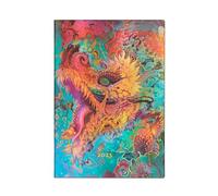 Paperblanks Agende 12 Mesi Flexis 2025 | Drago Infuocato | Midi | Orizzontale | Chiusura con Fascia Elastica
