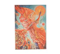 Paperblanks Calendario de 12 meses, tapa blanda Flexi 2025, diseño de pájaro de fuego, midi