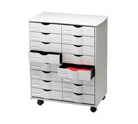 Paperflow Mueble auxiliar de 16 cajones negro