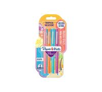 Paper-Mate Rotulador Flair Punta mediana 1,1 mm Azul, naranja, rosa, púrpura Paquete de 4