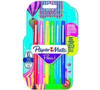 Papermate flair rotulador medio multicolor 6 pieza(s)