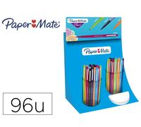 Papermate Flair Rotuladores de punta de fibra, 96 unidades colores surtidos
