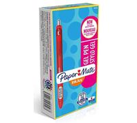 Papermate inkjoy gel bolígrafo de gel de punta retráctil rojo 12 pie