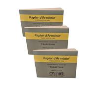 Papier d'Arménie, Papel de Armenia Aromático Tradicional para Purificación de Ambientes, Set de 3 Cuadernillos, Desde 1885