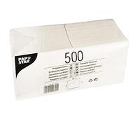 Papstar Servilleta de papel 12391 Blanco monótono 17 g/m² 33 cm 500 piezas