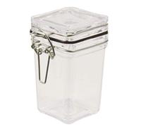 Papstar 86233 de vasos de aperitivos rectangular, 110 ml, transparente