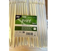 Papstar Papier-Trinkhalm mit Löffel Pure, 200 mm, weiß aus Papier, Länge: 200 mm, Durchmesser: 8 mm, nachhaltig - 1 Stück (87992) Marca