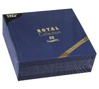 PAPSTAR - Servietten ROYAL 1/4-Falz 40x40cm Dunkelblau