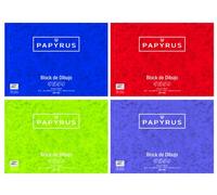 PAPYRUS Bloc de Dibujo con Espiral con Recuadro, 160g, Set de 15