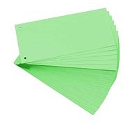 Paquet 100 fiches intercalaires horizontales unies perforees forever - 105x240mm