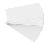 Paquet 100 fiches intercalaires horizontales unies perforees forever - 105x240mm