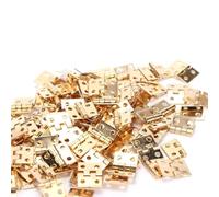 Paquete 100 bisagras miniatura para maquetas cajas de joyería DIY 8x10mm