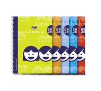 Paquete 5 Cuaderno Basico Lamela A5 (LIBRETA PEQUEÑA) Cuarto 40 Hojas 5mm Cubierta cartón - TAPA BLANDA - ¡¡¡OJO!!!