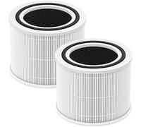 Paquete con dos filtros de repuesto blancos, compatibles con los purificadores de aire Levoit Core 300 y Levoit Core 300S/P350, tipo filtro de carbón activado.