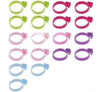 Paquete de 10/20 lazos de silicona para bolsas de tuberías, anillos de sellado de glaseado a prueba de fugas para decoración de pasteles, juego de boquillas reutilizables, bolsas de pastelería