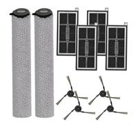 Paquete de 10 accesorios de repuesto compatibles con MOVA S70 Roller/S70 Ultra/S70: 2 rodillos de fregona, 4 filtros HEPA, 4 cepillos laterales, piezas de repuesto eficientes de limpieza del hogar