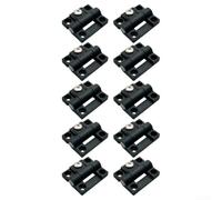 Paquete de 10 bisagras de nailon para puerta de armario, bisagra de posicionamiento de par de amortiguación ajustable para paneles de 6 mm, acabado negro