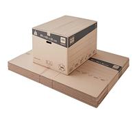Paquete de 10 cajas de mudanza XXL 240 L, 80 x 60 x 50 cm, fabricado en Francia. Carga máxima: 20 kg