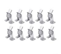 Paquete de 10 clips de herramientas de trabajo, ganchos de pared con resorte para herramientas de jardín, palas, escobas, accesorios de estante de almacenamiento de cobertizo de garaje