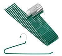 Paquete de 10 perchas para pantalones, de metal, antideslizantes, de 35 x 15 cm