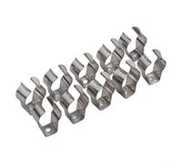Paquete de 10 rastrillos de resorte, clips de herramientas de acero 304 resistente, sujetadores de tipo abierto para organizar herramientas, escobas, acero inoxidable en garaje, cobertizo, armario