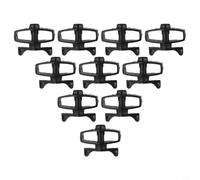 Paquete de 10 tensores eléctricos de alambre de trinquete para valla de caballos de granja, vallas de paddock, tensor de alambre de polietileno resistente, piezas de puerta de jardín, color negro