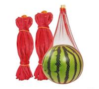 Paquete de 100 bolsas de malla de sandía reutilizables con cordón para protección de frutas de jardín para cubiertas de plantas transpirables para soporte de melón, plantas trepadoras, mangas de